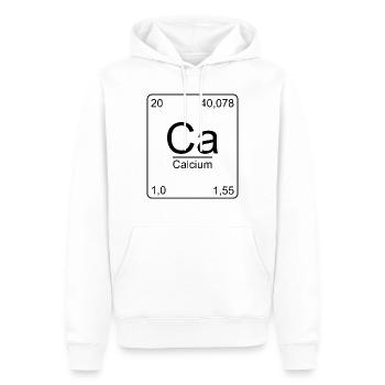 Calcium, tableau périodique, chimie, physique, élément, - Sweat à capuche Premium bio Homme - blanc - Devant - Nico (187cm)