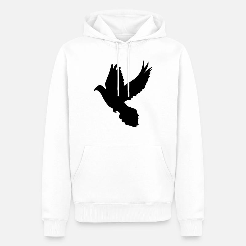 colombe de la paix - Sweat à capuche Premium bio Homme - blanc