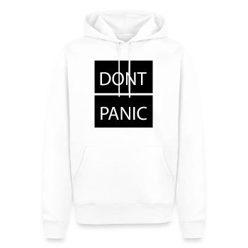 Dont Panic - Men’s Premium Organic Hoodie - white - Front - Nico (187cm)