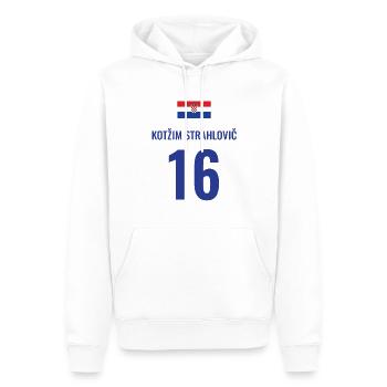 Fußball Sauf Trikot Kroatien Mallorca Party Gruppe - Männer Premium Bio Hoodie - Weiß - Vorne - Nico (187cm)