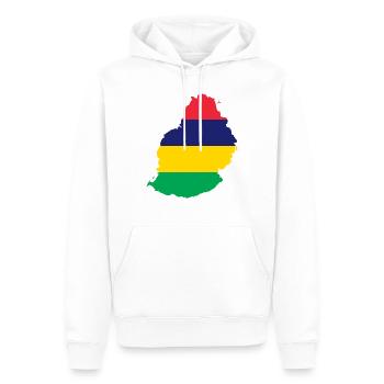 Mauritius - Männer Premium Bio Hoodie - Weiß - Vorne - Nico (187cm)