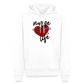 Nurse life Doctor Superhero Nurse Heart Nurse - Men’s Premium Organic Hoodie - white - Front - Nico (187cm)