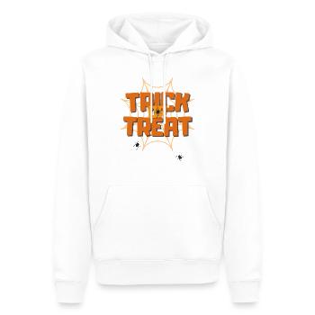 Halloween Trick or Treat - Men’s Premium Organic Hoodie - white - Front - Nico (187cm)