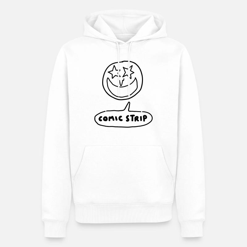 COMIC STRIP - Sweat à capuche Premium bio Homme - blanc