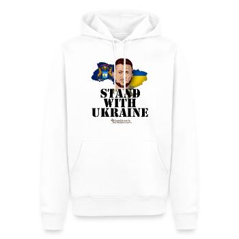 Michigan Ukraine Unterstützer Merch - Männer Premium Bio Hoodie - Weiß - Vorne - Nico (187cm)