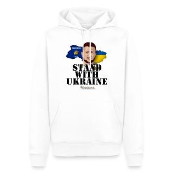Ukraine Wisconsin - Sweat à capuche Premium bio Homme - blanc - Devant - Nico (187cm)