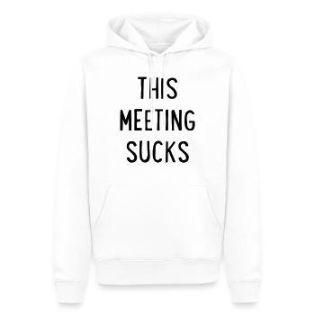 Réunion - Sweat à capuche Premium bio Homme - blanc - Devant - Nico (187cm)