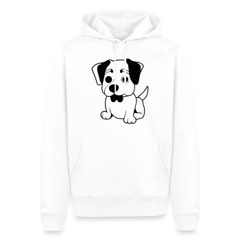 Dog Cartoon Cute Funny Dog Animal Puppy Vector 1 - Men’s Premium Organic Hoodie - white - Front - Nico (187cm)