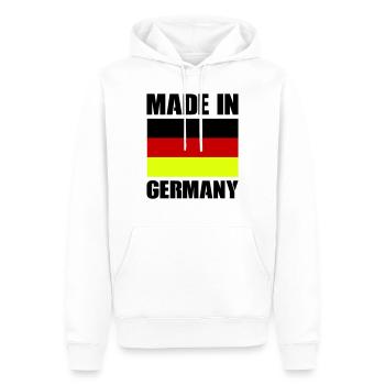made in germany - Männer Premium Bio Hoodie - Weiß - Vorne - Nico (187cm)