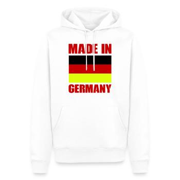 made in germany - Männer Premium Bio Hoodie - Weiß - Vorne - Nico (187cm)
