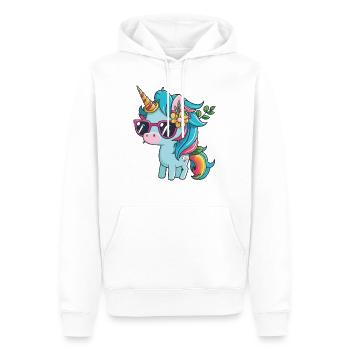 unicorn - Männer Premium Bio Hoodie - Weiß - Vorne - Nico (187cm)