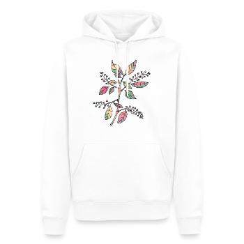 Liste - Männer Premium Bio Hoodie - Weiß - Vorne - Nico (187cm)
