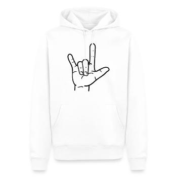 Rockn Roll - Männer Premium Bio Hoodie - Weiß - Vorne - Nico (187cm)
