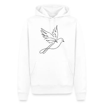Oiseau - Sweat à capuche Premium bio Homme - blanc - Devant - Nico (187cm)