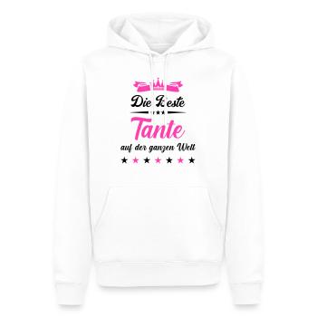 beste tante auf der welt - Männer Premium Bio Hoodie - Weiß - Vorne - Nico (187cm)