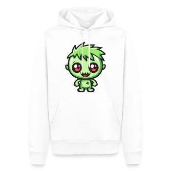 Zombie Halloween Bande dessinée effrayante - Sweat à capuche Premium bio Homme - blanc - Devant - Nico (187cm)