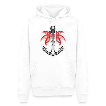 Icône d’ancre de palmier - Sweat à capuche Premium bio Homme - blanc - Devant - Nico (187cm)