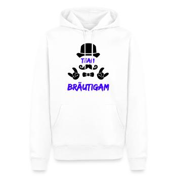 Équipe Groom - Sweat à capuche Premium bio Homme - blanc - Devant - Nico (187cm)