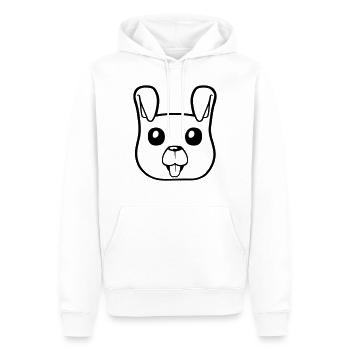 Visage de chien Petit chiot heureux Animal de compagnie - Sweat à capuche Premium bio Homme - blanc - Devant - Nico (187cm)
