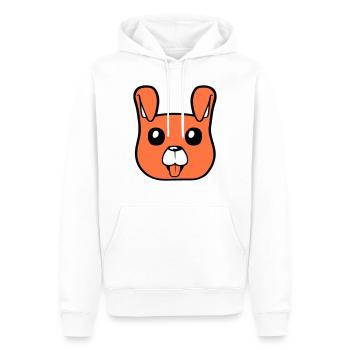 Visage de chien Petit chiot heureux Animal de compagnie - Sweat à capuche Premium bio Homme - blanc - Devant - Nico (187cm)