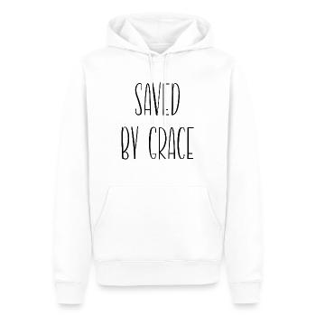 saved by grace - Männer Premium Bio Hoodie - Weiß - Vorne - Nico (187cm)