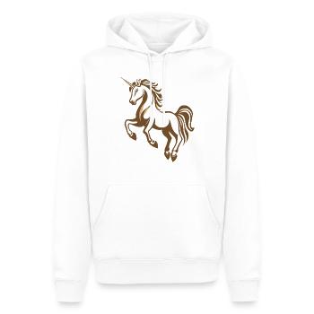 Einhorn - Männer Premium Bio Hoodie - Weiß - Vorne - Nico (187cm)