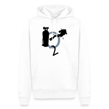 Diving - Männer Premium Bio Hoodie - Weiß - Vorne - Nico (187cm)