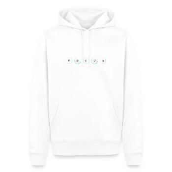 Fokus Kreise - Männer Premium Bio Hoodie - Weiß - Vorne - Nico (187cm)