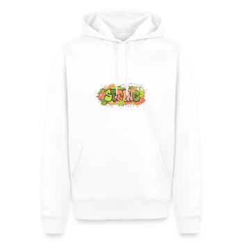 Fleurs printanières - Sweat à capuche Premium bio Homme - blanc - Devant - Nico (187cm)