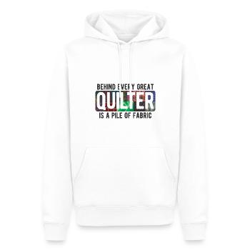 Quilten von Tagesdecken - Männer Premium Bio Hoodie - Weiß - Vorne - Nico (187cm)