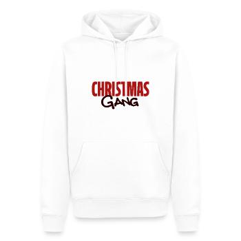 Gang de Noël - Sweat à capuche Premium bio Homme - blanc - Devant - Nico (187cm)