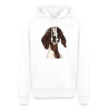 Ziege - Männer Premium Bio Hoodie - Weiß - Vorne - Nico (187cm)