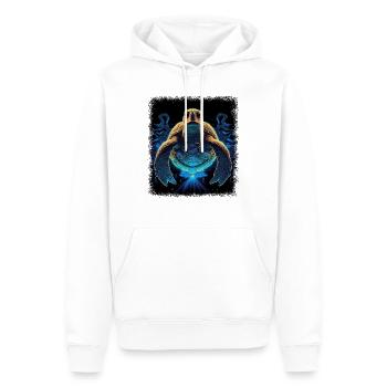 60s hippie birthday present idea peace sign heart - Männer Premium Bio Hoodie - Weiß - Vorne - Nico (187cm)