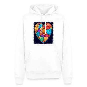 Déclaration Citation Cool Hippie Idée cadeau - Sweat à capuche Premium bio Homme - blanc - Devant - Nico (187cm)