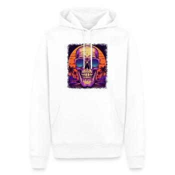 Citation Doigts Planche à roulettes Coeur brisé - Sweat à capuche Premium bio Homme - blanc - Devant - Nico (187cm)