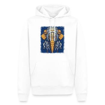 drôles de dictons animaux cadeau drôle geek - Sweat à capuche Premium bio Homme - blanc - Devant - Nico (187cm)