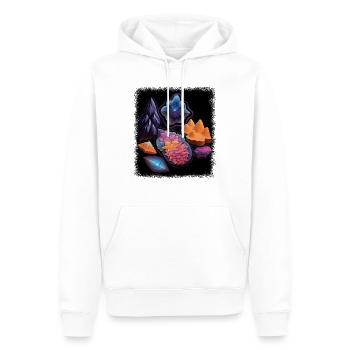 birthday present fun flower power heart peace - Männer Premium Bio Hoodie - Weiß - Vorne - Nico (187cm)