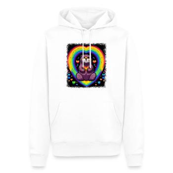 Anniversaire Bébé Loutre Citation Cadeau d’anniversaire Idée de cadeau - Sweat à capuche Premium bio Homme - blanc - Devant - Nico (187cm)