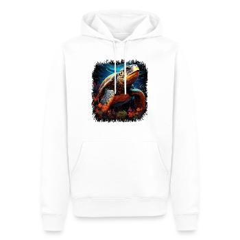 Turtle Lover Love Geek Animal Park Turtle Terrapin - Men’s Premium Organic Hoodie - white - Front - Nico (187cm)