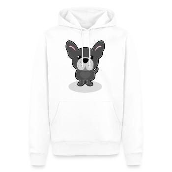 bouledogue français - Sweat à capuche Premium bio Homme - blanc - Devant - Nico (187cm)