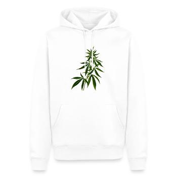 cannabis Marihuana Weed Pflanze - Männer Premium Bio Hoodie - Weiß - Vorne - Nico (187cm)