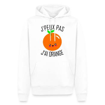 orange - Männer Premium Bio Hoodie - Weiß - Vorne - Nico (187cm)