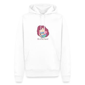 My Little Planet Girl World Schwangerschaft - Männer Premium Bio Hoodie - Weiß - Vorne - Nico (187cm)