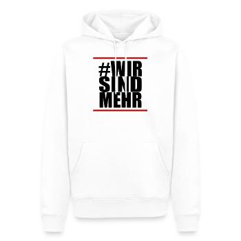 #Wir Sind Mehr - Männer Premium Bio Hoodie - Weiß - Vorne - Nico (187cm)