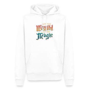 Zauberer Lassen Sie den Zauberer seine Magie tun - Männer Premium Bio Hoodie - Weiß - Vorne - Nico (187cm)
