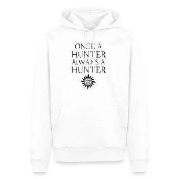 CHASSEUR, CADEAU - Sweat à capuche Premium bio Homme - blanc - Devant - Nico (187cm)