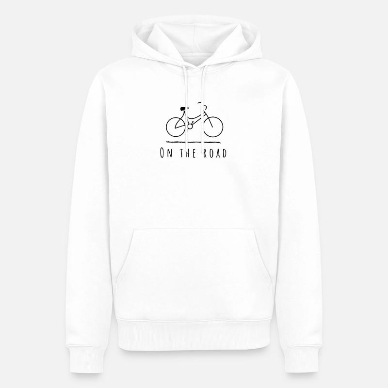 sur la route - Sweat à capuche Premium bio Homme - blanc