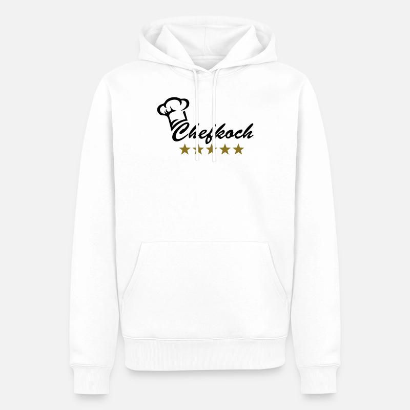Koch Chefkoch 5 Sterne Geschenk Geburtstag Chef - Männer Premium Bio Hoodie - Weiß