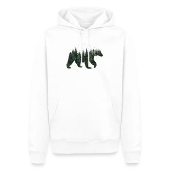 Süßer dünner Bär - Männer Premium Bio Hoodie - Weiß - Vorne - Nico (187cm)