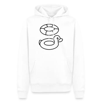 surveillant de baignade - Sweat à capuche Premium bio Homme - blanc - Devant - Nico (187cm)